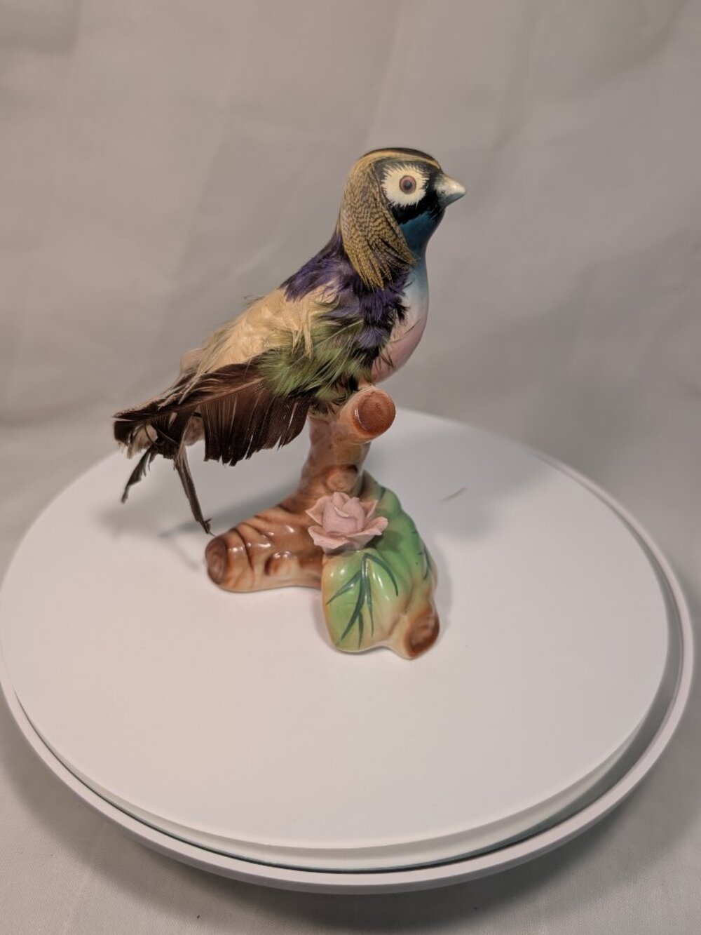 3 Vintage Colorful Ceramic Porcelain Bird Figurines Pair Pheasant Birds In Nest - Picture 7 of 15